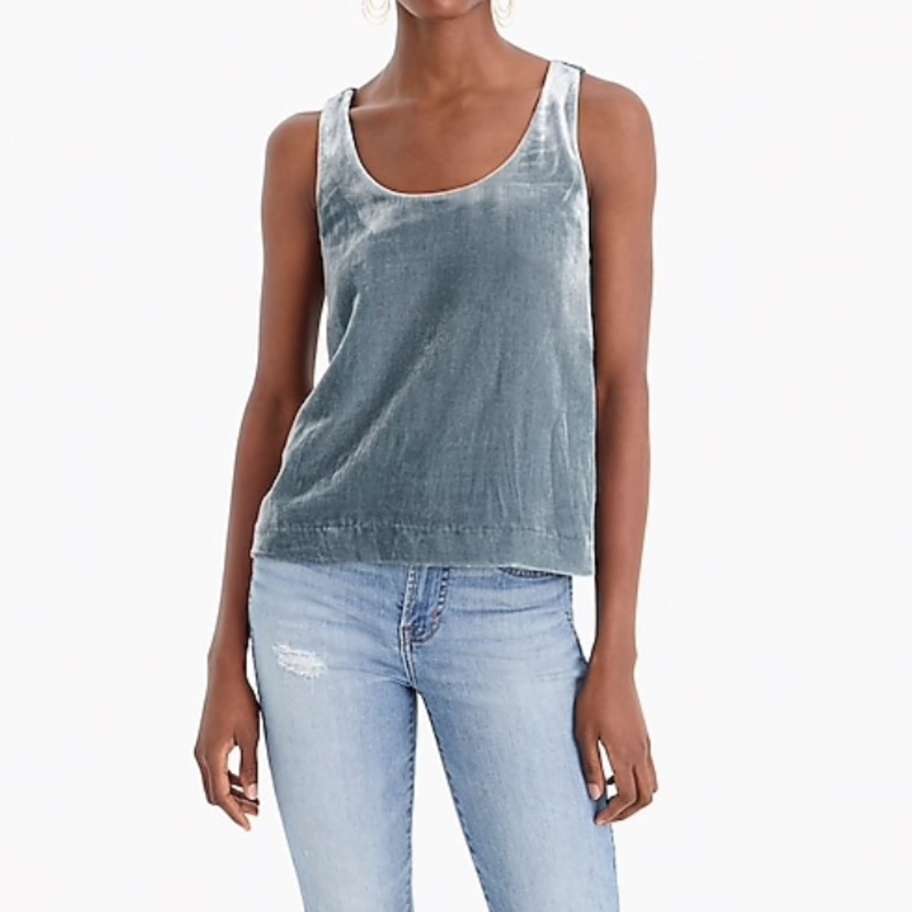 J. Crew Black Velvet Tank Top - Picture 4 of 7